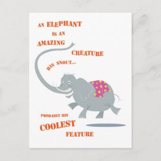 Elefantvykort Vykort