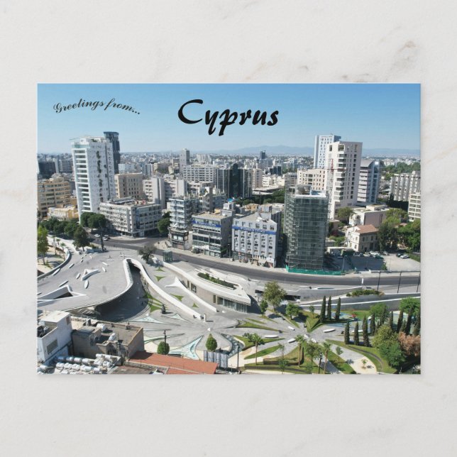 Eleftheria-torget i Nicosia Cypern Vykort (Framsida)