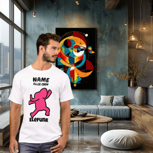 Elefunk Rolig Elefant – Anpassad Besättningsdesign T Shirt