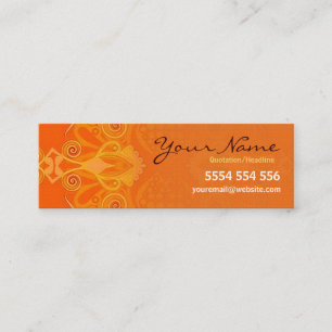 Elegan orange mini- visitkort