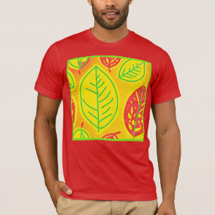 Elegance Art för levande färgstarka Löv T Shirt
