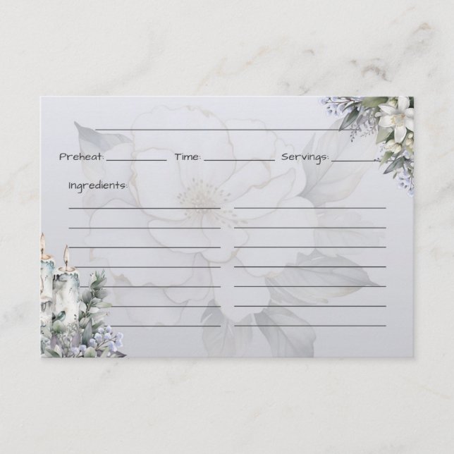 Elegance Basic Recipe Card Tilläggskort (Framsida)