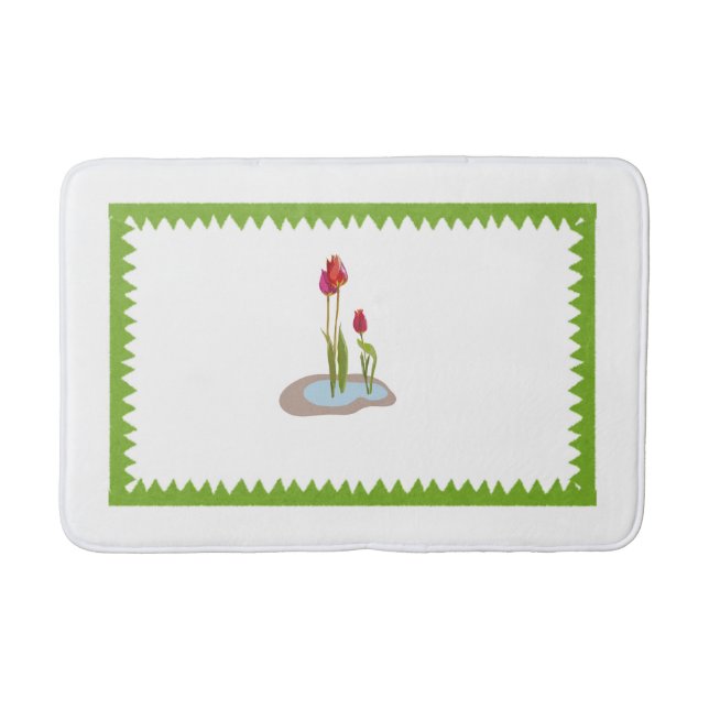 Elegance Bathmat - Classic Flower Design Badrumsmatta (Framsidan)