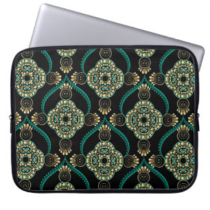 Elegance blommigt arabesque vintage sömlös mönster laptop fodral