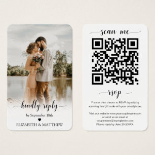 Elegance Bröllop webbplats QR-kodfoto OSA kort