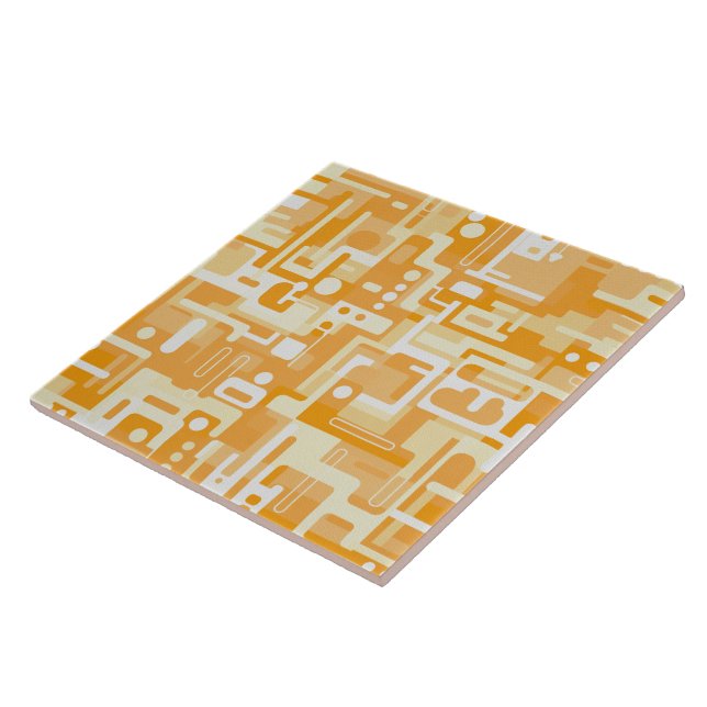 Elegance Chic Apricot Struktur Kakelplatta (Sidan)