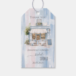 Elegance Fransk Café Bröllopsdusch Presentetikett