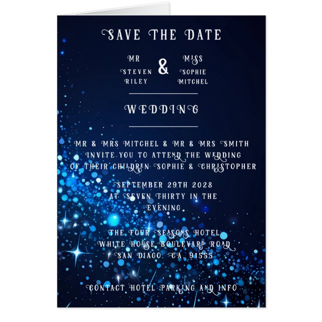 Elegance gnistra Bröllop Collection Hälsningskort (Framsidan)