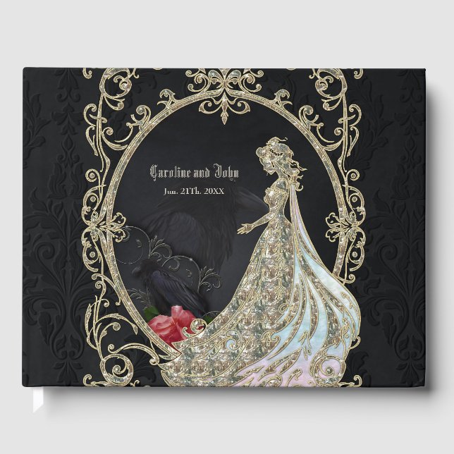 Elegance i guld och Black. Gästböcker (Framsida)