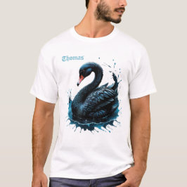 Elegance i rörelse, det svarta svan, t shirt