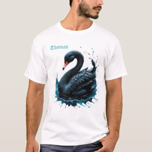 Elegance i rörelse, det svarta svan, t shirt