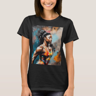 Elegance i Rörelse: Simone Biles T Shirt