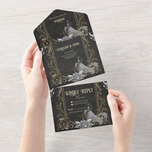 Elegance i silver och Black. (Avrivbar del)
