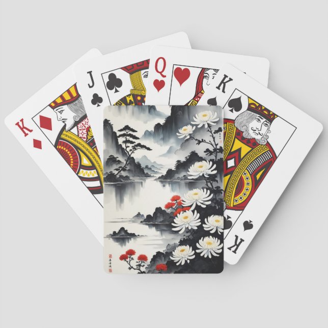 Elegance in Bloom: Blommigt and Ligcape Harmony Casinokort (Baksidan)