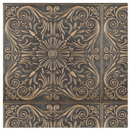 Elegance in Bronze Medallion Fabric Tyg