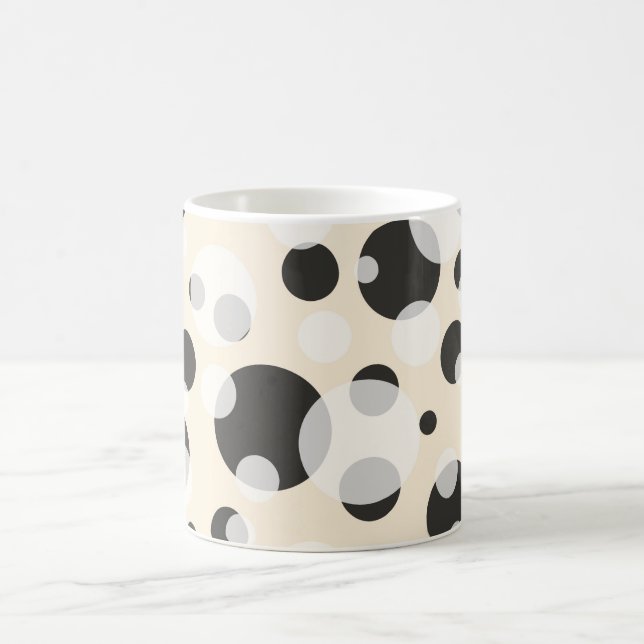 ✨ Elegance in Circles: Polka dots Mönster Mugg (Center)