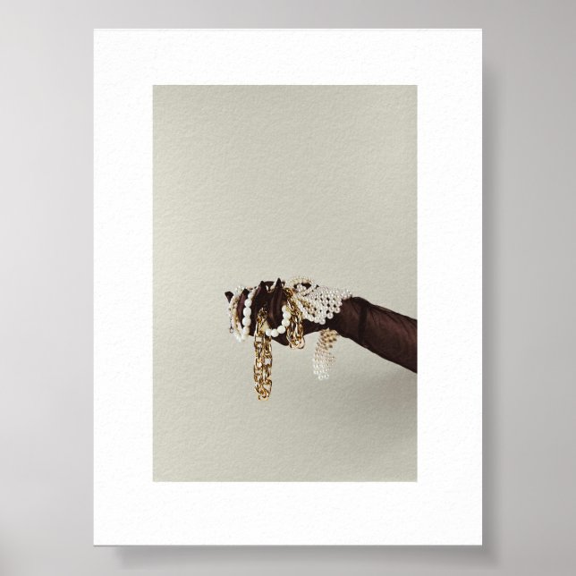 "Elegance in Hand" - Minimalialistisk judisk konst Poster (Framsidan)