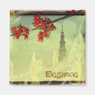 Elegance in Ljust grönt and Red Magnet