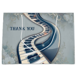 Elegance in piano keys and blossoms.