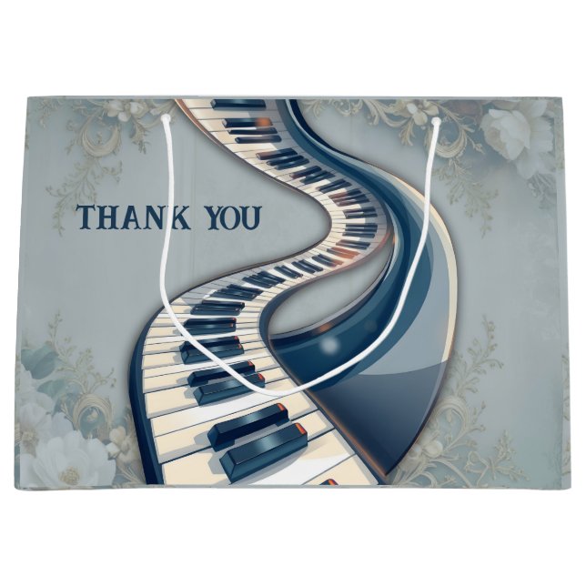 Elegance in piano keys and blossoms. (Framsidan)