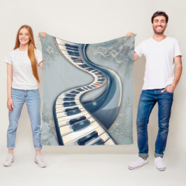 Elegance in piano keys and blossoms. fleecefilt