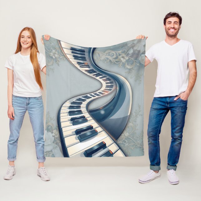 Elegance in piano keys and blossoms.  fleecefilt (På plats)