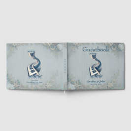 Elegance in piano keys and blossoms. gästböcker