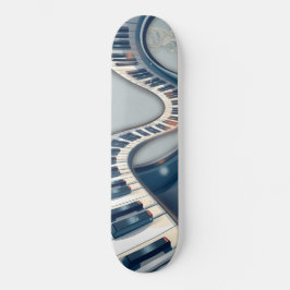 Elegance in piano keys and blossoms. mini skateboard bräda 18,5 cm