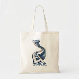 Elegance in piano keys and blossoms. tygkasse