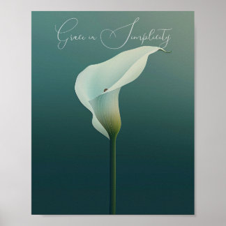 Elegance in Simpity: The Calla Lily Poster