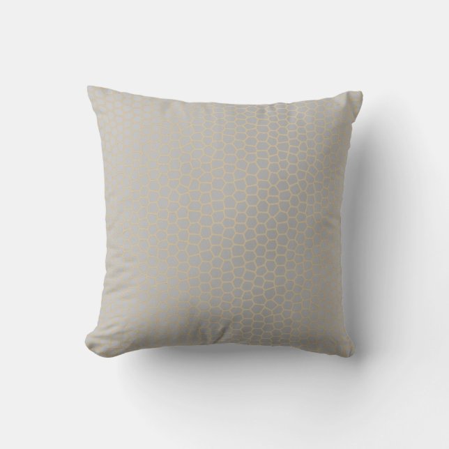 ELEGANCE Leopard Grått Guld HAMPTONS STIL CUSHION Kudde (Framsida)