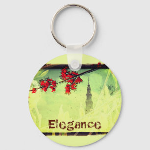 Elegance Mapple Flowers och Torn Nyckelring