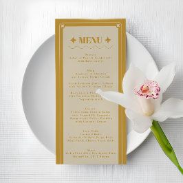 Elegance Modern Vintage bröllop Menu Meny