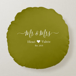 Elegance Moderne Married Rund Kudde