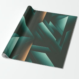 Elegance Mörk Geometric Mönster Presentpapper