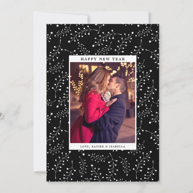 Elegance New Year Photo Helgdag Julkort (Framsida)