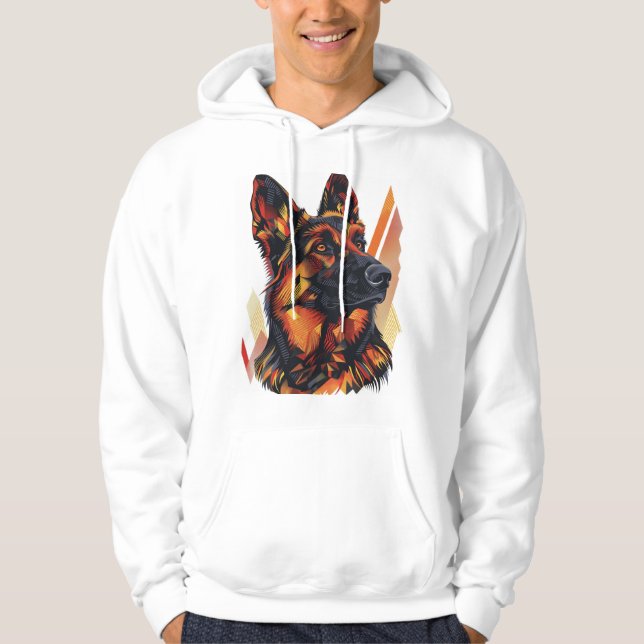 Elegance och Hund Grace German Shepherds Hoodie (Framsida)