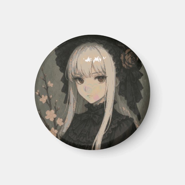Elegance of the Midnight Blossom Maiden Magnet (Framsidan)