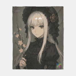 Elegance of the Midnight Blossom Maiden Standard Fleecefilt