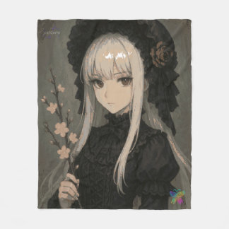 Elegance of the Midnight Blossom Maiden Standard Fleecefilt