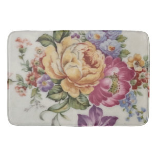Elegance: Porcelain-Inspired Blommigt Bath Mat Badrumsmatta