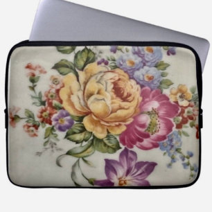 Elegance Porcelain-Inspired Blommigt Electronics B Laptop Fodral