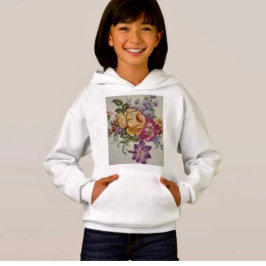 Elegance: Porcelain-Inspired Hoodie T Shirt