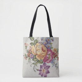 Elegance: Porcelain-Inspired Tote Bag Tygkasse
