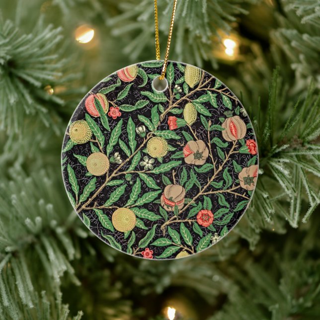 Elegance Revived: William Morris's Fruit Mönster Julgransprydnad Keramik (Träd)