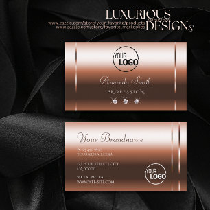 Elegance Ro Golden Gnistra Diamonds och Logotyp Visitkort