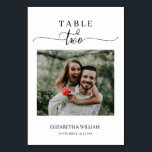 Elegance Script Photo Bröllop Bordsnummer 2<br><div class="desc">Modern och elegant design tryckte ut Elegance Script Modern Photo Bröllop Bordsnummer 2 som kan anpassas med din text och lägga till varje bordsnummer-kort i din kundvagn, ett efter ett. Klicka på knappen "Anpassa" och använda verktyg som är utformat för att ändra mallen. Kolla in Graphic Art Design-arkivet för andra...</div>