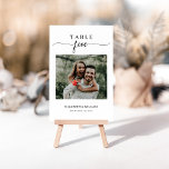 Elegance Script Photo Bröllop Bordsnummer 5<br><div class="desc">Modern och elegant design skriver ut Elegance Script Modern Photo Bröllop Bordsnummer 5 som kan anpassas med din text och lägga till varje bordsnummer-kort i din kundvagn, en efter en. Klicka på knappen "Anpassa" och använda verktyg som är utformat för att ändra mallen. Kolla in Graphic Art Design-arkivet för andra...</div>
