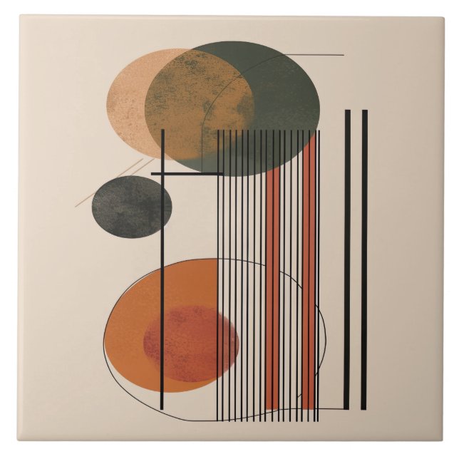 Elegance Simpity Mid-Century Geometric Mastery Kakelplatta (Framsidan)