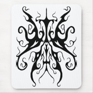 Elegance Tribal Tattoo - black and white Mouse Pad Musmatta